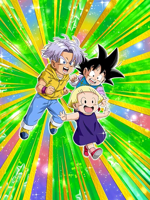 Trunks (Kid) & Goten (Kid) & Marron artwork