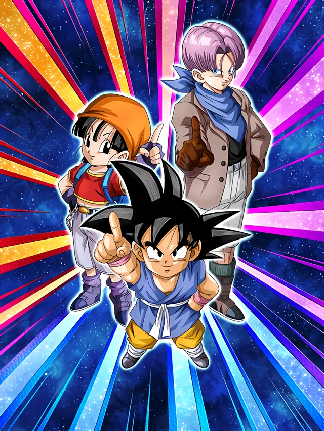 Goku (GT) & Pan (GT) & Trunks (GT) artwork
