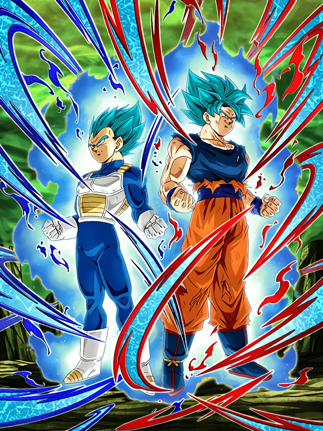Super Saiyan God SS Goku & Super Saiyan God SS Vegeta artwork