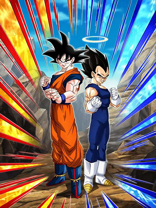 Goku & Vegeta (Angel) artwork