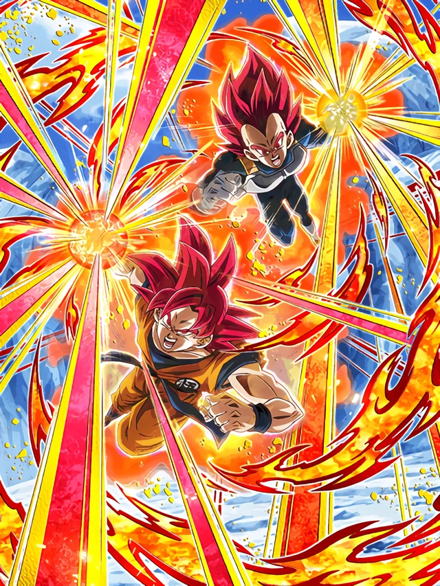 Super Saiyan God Goku &
Super Saiyan God Vegeta artwork