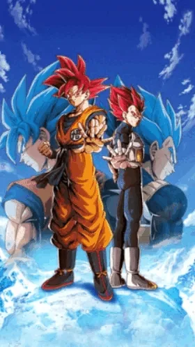 Super Saiyan God Goku &
Super Saiyan God Vegeta artwork