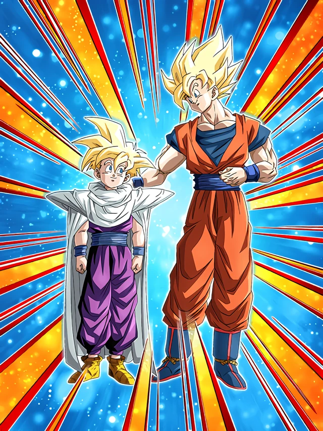 Super Saiyan Goku & Super Saiyan Gohan (Youth) artwork