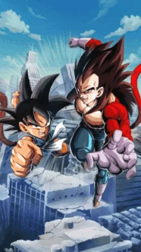 Goku (GT) & Super Saiyan 4 Vegeta artwork