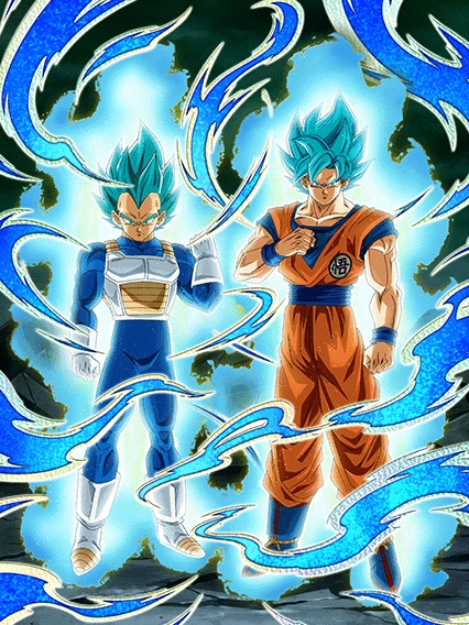 Super Saiyan God SS Goku & Super Saiyan God SS Vegeta artwork