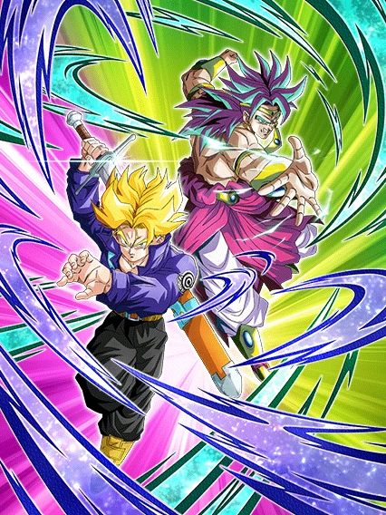 Super Saiyan Trunks (Teen) & Super Saiyan Broly artwork