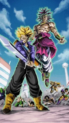 Super Saiyan Trunks (Teen) & Super Saiyan Broly artwork