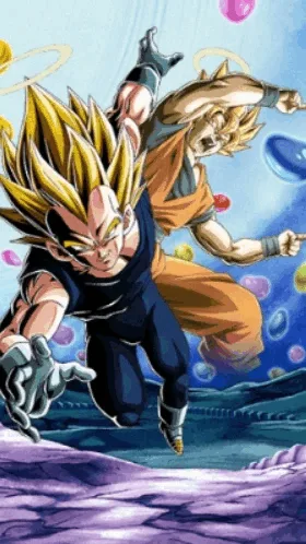 Super Saiyan Vegeta (Angel) + Super Saiyan Goku (Angel) artwork