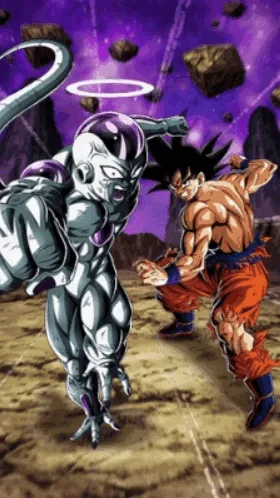 Frieza (Final Form) (Angel) + Goku artwork