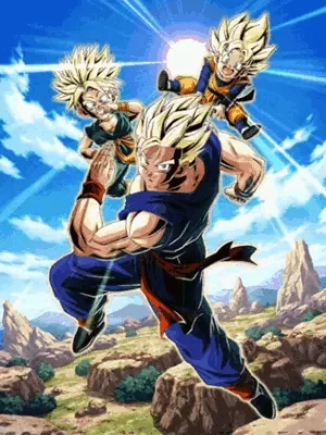 Super Saiyan Gohan (Teen) +
Super Saiyan Trunks (Kid) & Super Saiyan Goten (Kid) artwork